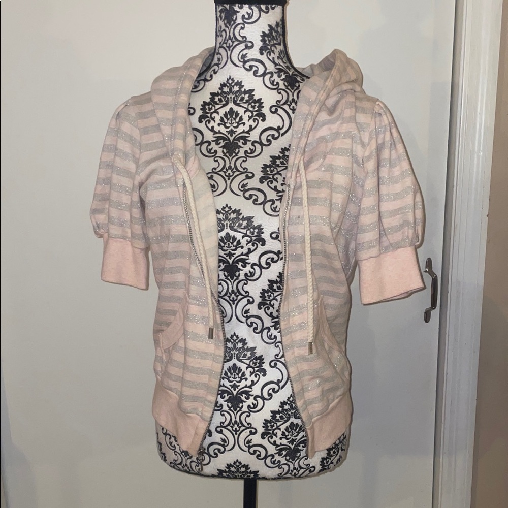 Juicy Couture Pink and White Hoodie